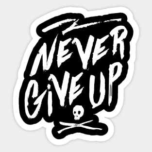 Never give up Shirt, gym T Shirt, Motivation T-Shirts,Tops, Gift for Her Sticker